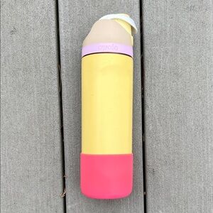 Owala Free Sip Yellow and Pink Water Bottle